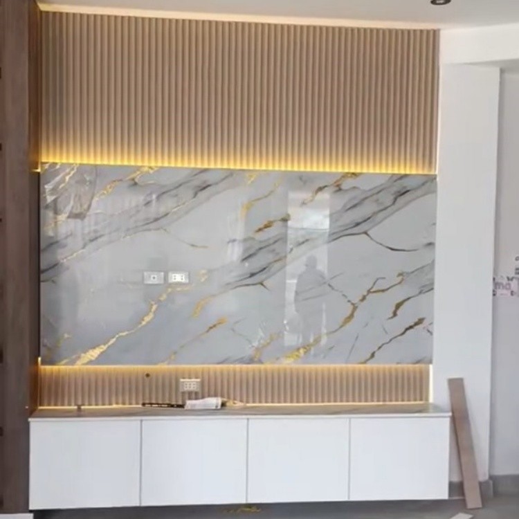 High Glossy 3D PVC Marble Sheet factory